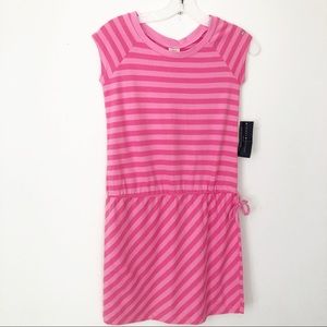 TOMMY HILFIGER ๐ pink stripe DRESS Girl LARGE XL